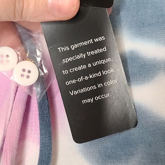 0X Large 12W Blue Purple Tiedye Sleep Pant Modal Terry Drawstring Loungewear NWT - Picture 4 of 10